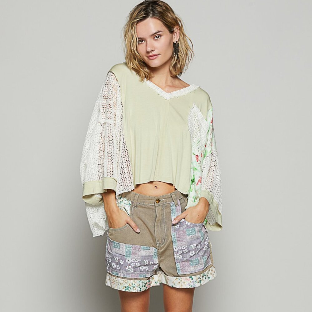 POL Oversized Top in Pistachio - Picture 5 of 5
